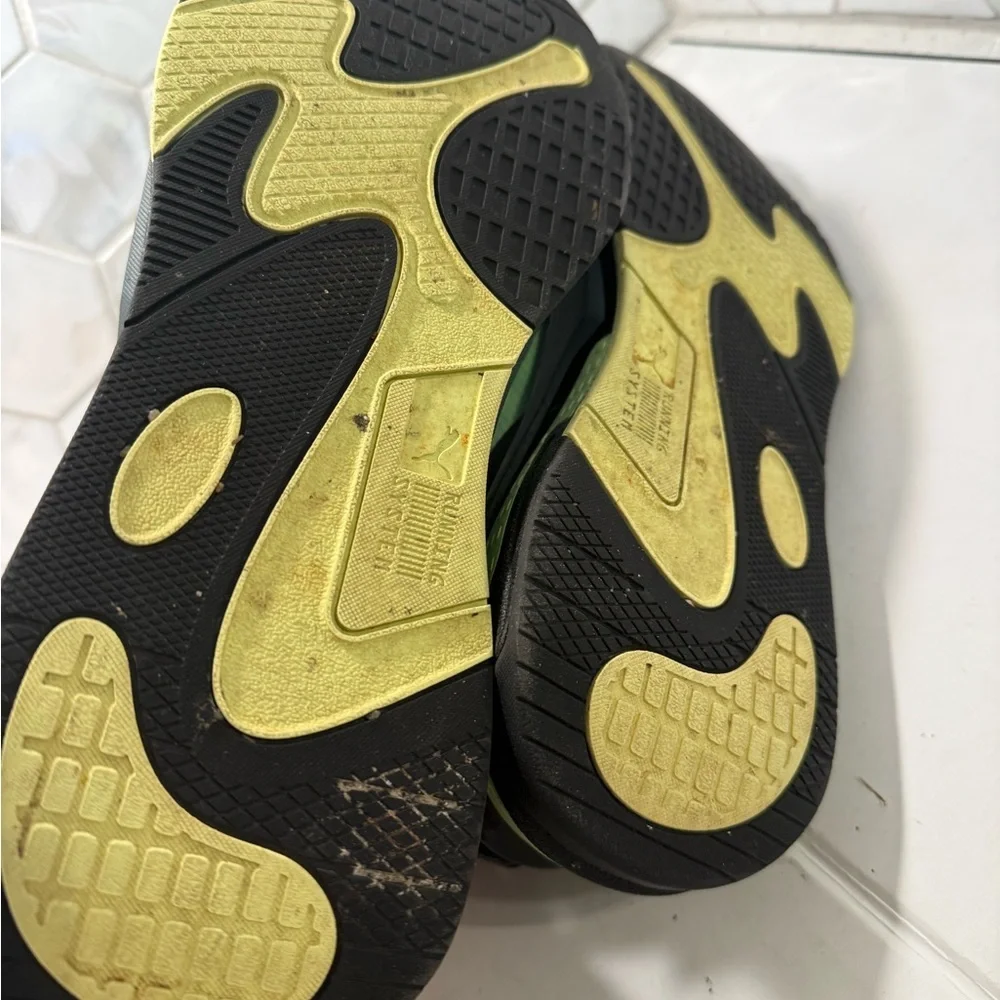 Puma RS-Fast LS Men’s Size 11 Black & Ocean Dive (Blue & Lime Green) EUC